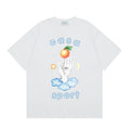 Casablanca Sport Hand & Orange Graphic T-Shirt - White